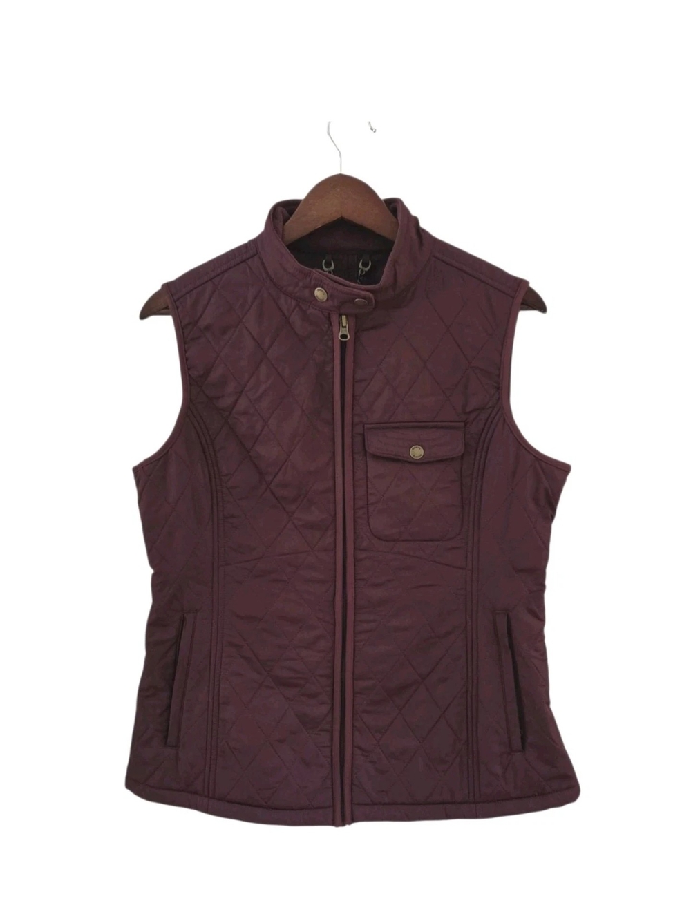 Dubarry Ireland Rathdown Quilted Gilet in Currant Maroon Riding Vest EU 40 US 10